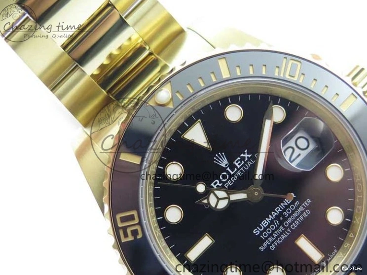 MiroTime 0113 Submariner 41mm 126613 LN YG BP Maker Best Edition Black Dial on YG Bracelet OnTrend 2573